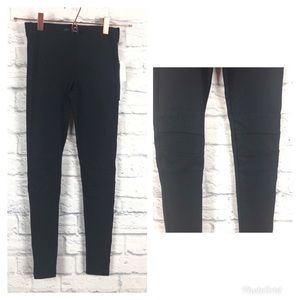 Aqua | NWT black leggings ribbed knees size xs